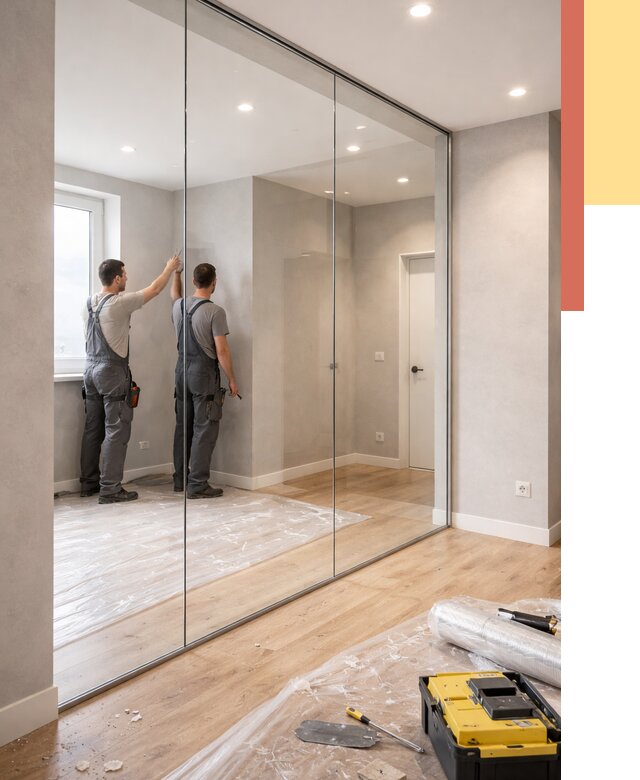 Безрамные стеклянные перегородки в Нижневартовске — монтаж от 9842 руб. | ОТДЕЛОЧНИК-Нжт