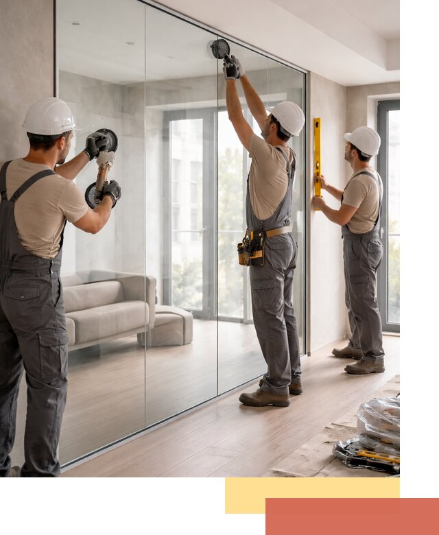 Перегородки из закаленного стекла в Нижневартовске для офисов и квартир