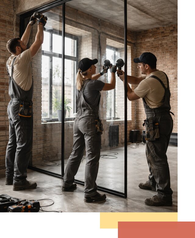 Стеклянные перегородки лофт — изготовление и монтаж в Нижневартовске