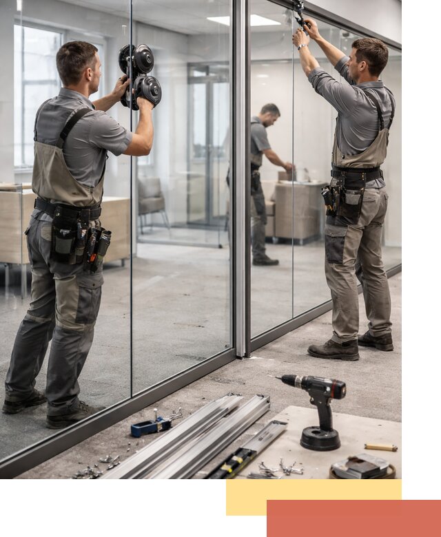 Стеклянные офисные перегородки под ключ в Нижневартовске