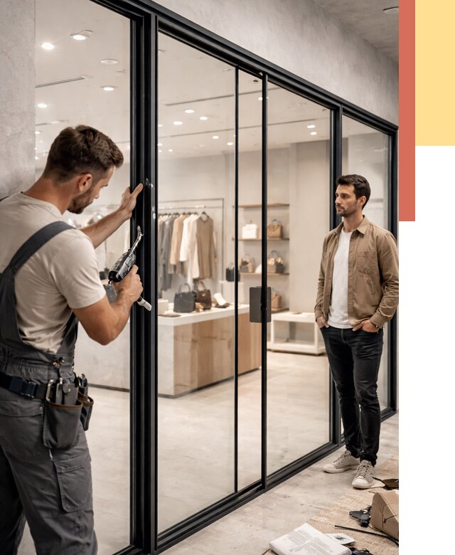 Стеклянные перегородки для магазинов в Нижневартовске от 8495 руб. под ключ | ОТДЕЛОЧНИК-Нжт