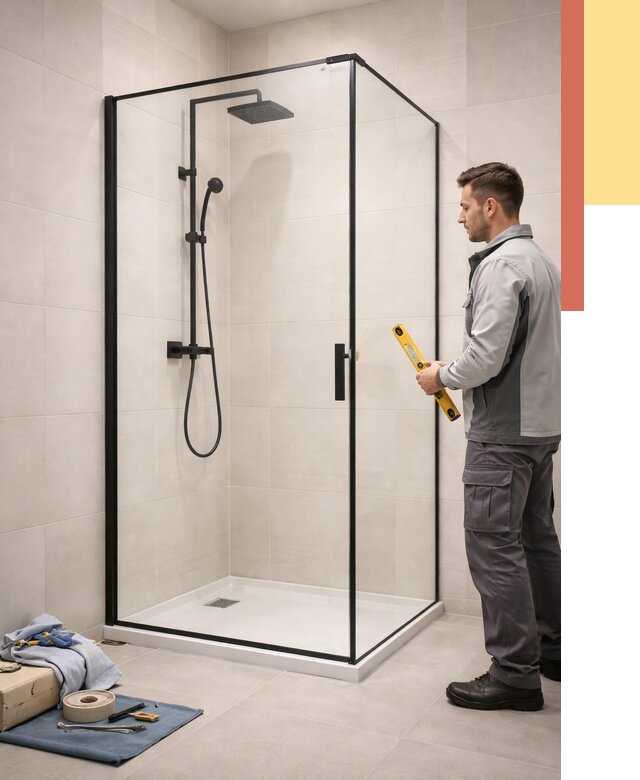 Стеклянные перегородки для душа в Нижневартовске от 12950 руб. | Монтаж под ключ — ОТДЕЛОЧНИК-Нжт