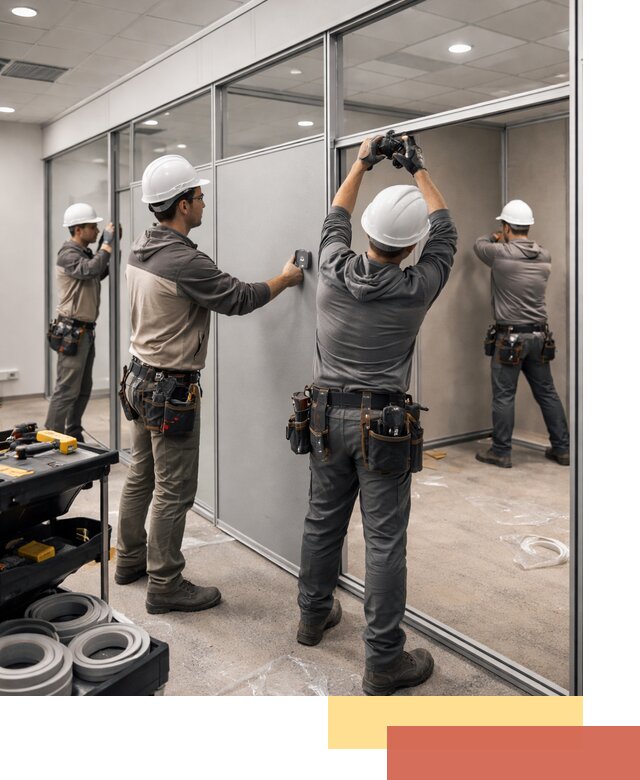 Мобильные офисные перегородки под ключ в Нижневартовске