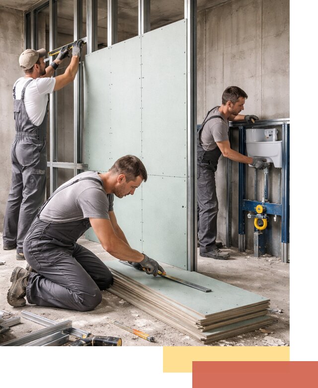 Монтаж и ремонт сантехнических перегородок в Нижневартовске