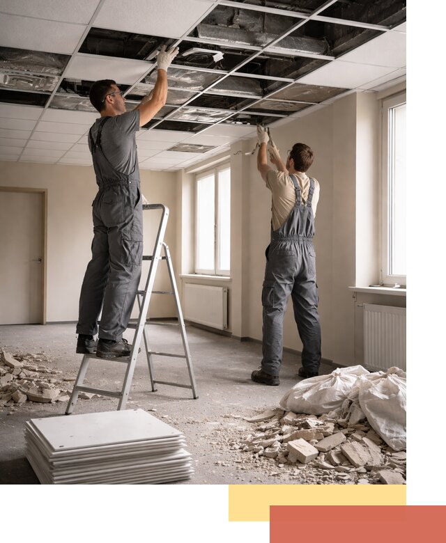 Демонтаж потолков Армстронг профессионально в Нижневартовске