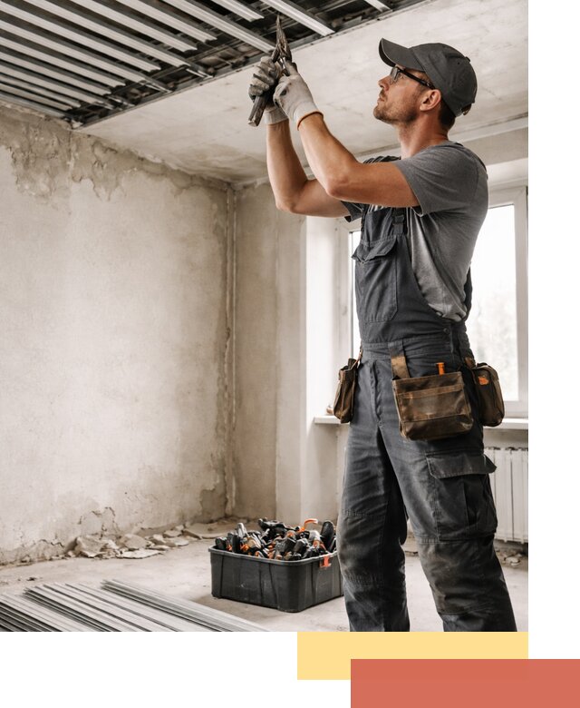 Демонтаж реечного потолка в Нижневартовске быстро и аккуратно