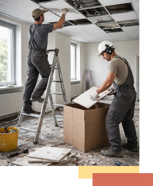 Демонтаж потолочной плитки в Нижневартовске быстро и аккуратно