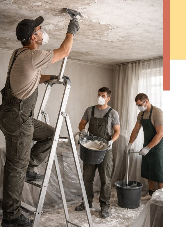 Удаление побелки с потолка в Нижневартовске от 2590 руб. быстро и недорого | ОТДЕЛОЧНИК-Нжт