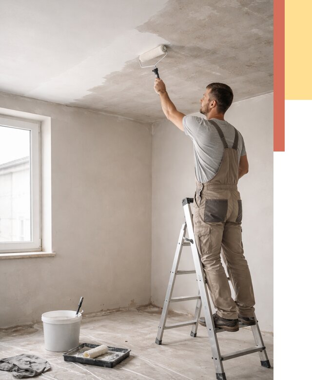 Грунтовка потолка в Нижневартовске от 2590 руб. — быстро и недорого | ОТДЕЛОЧНИК-Нжт