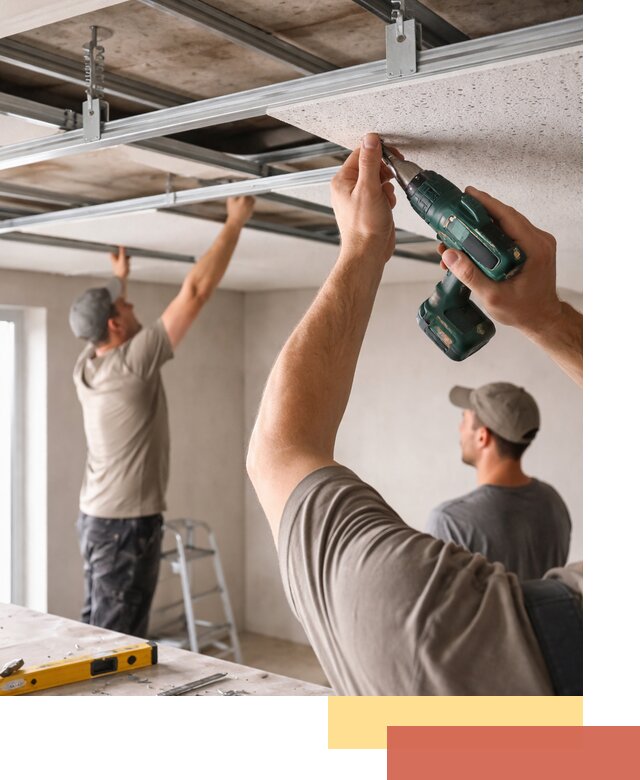 Монтаж акустического потолка в Нижневартовске под ключ