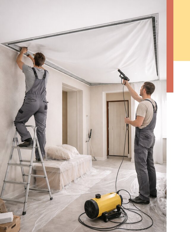 Монтаж натяжного потолка в прихожей в Нижневартовске от 2745 руб. под ключ | ОТДЕЛОЧНИК-Нжт