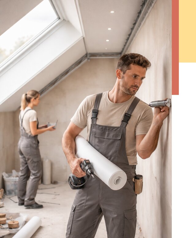 Монтаж натяжного потолка на мансарде в Нижневартовске от 3626 руб. | ОТДЕЛОЧНИК-Нжт