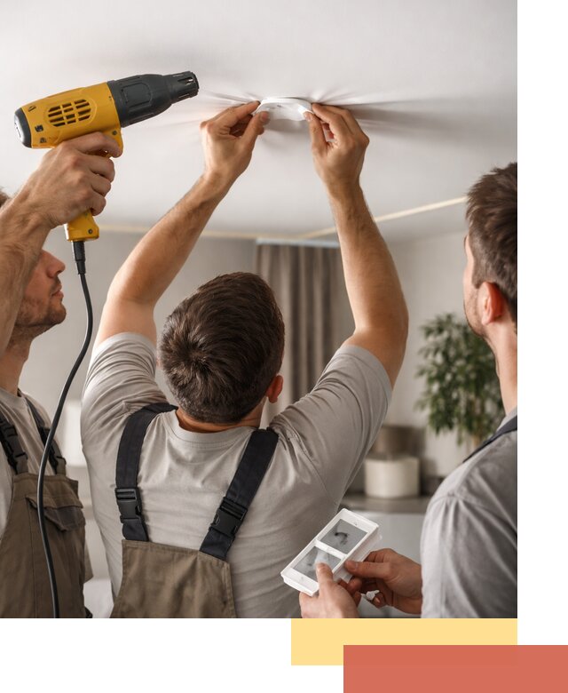 Ремонт прокола полотна натяжного потолка в Нижневартовске