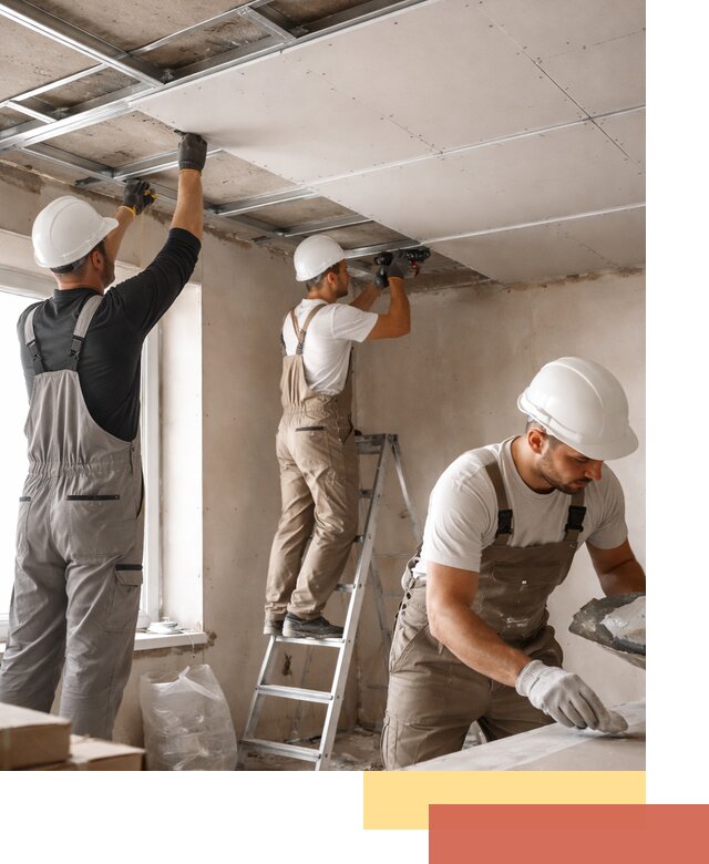 Одноуровневый потолок из гипсокартона в Нижневартовске — монтаж и отделка