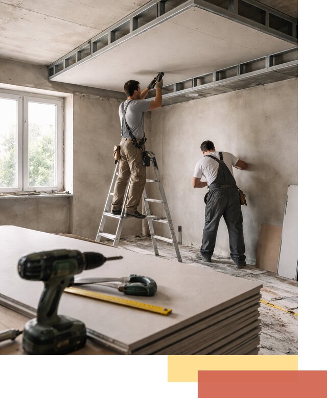 Двухуровневый потолок из гипсокартона в Нижневартовске