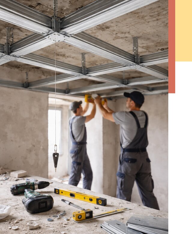 Монтаж каркаса потолка из профиля в Нижневартовске от 4662 руб. — услуги ОТДЕЛОЧНИК-Нжт