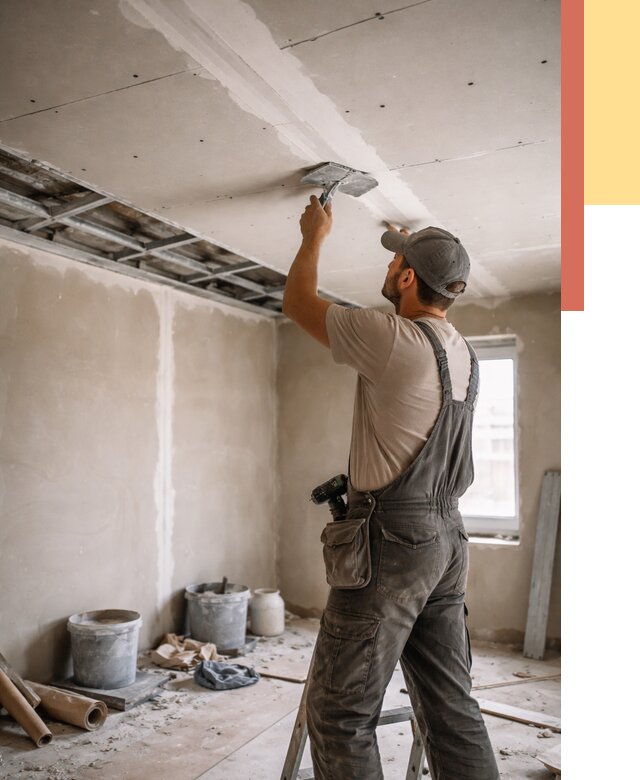 Ремонт потолка из гипсокартона в Нижневартовске от 673 руб./м² — быстро и недорого | ОТДЕЛОЧНИК-Нжт