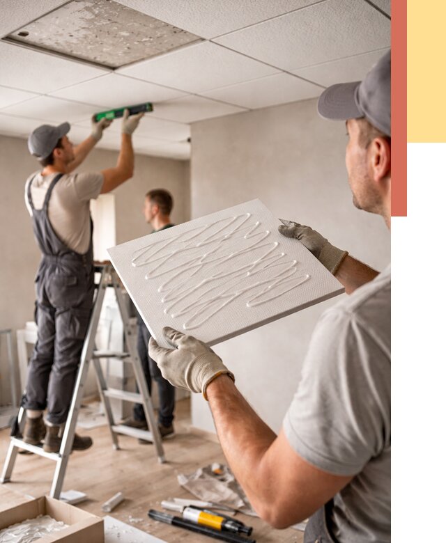 Монтаж потолочной плитки в Нижневартовске от 4662 руб. — быстро и недорого | ОТДЕЛОЧНИК-Нжт