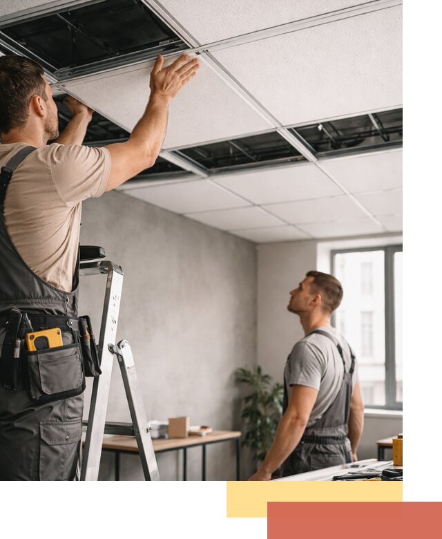 Монтаж потолочной плитки в Нижневартовске качественно и в срок