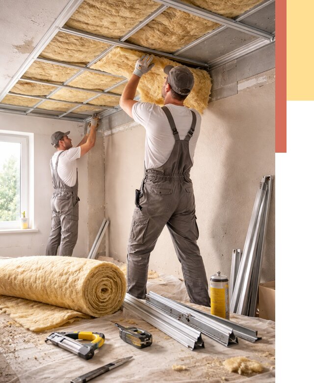 Утепление потолка в Нижневартовске от 7459 руб/м2 — недорого, быстро, под ключ | ОТДЕЛОЧНИК-Нжт