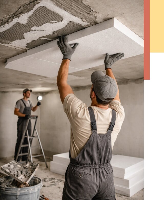 Утепление потолка пенопластом в Нижневартовске от 4662 руб/м2 — недорого и быстро | ОТДЕЛОЧНИК-Нжт