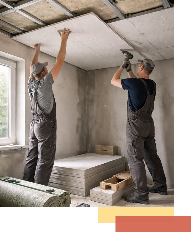 Шумоизоляция потолка панелями ЗИПС в Нижневартовске